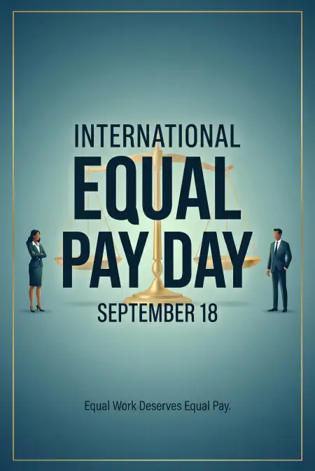 international equal pay day 2026 social media post