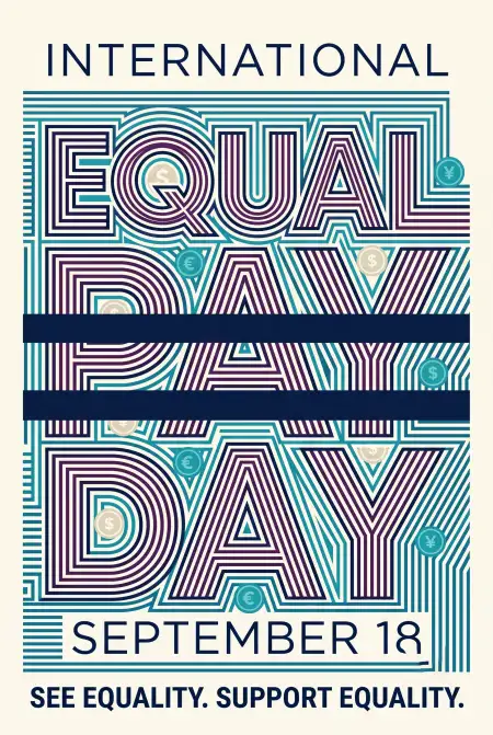 international equal pay day creative poster design