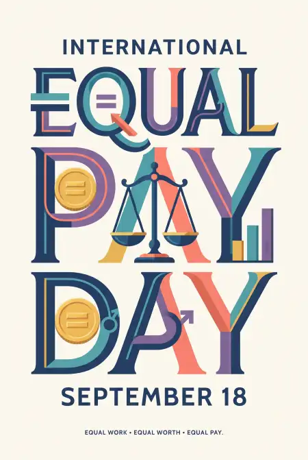 international equal pay day vector design - International Equal Pay Day 2026