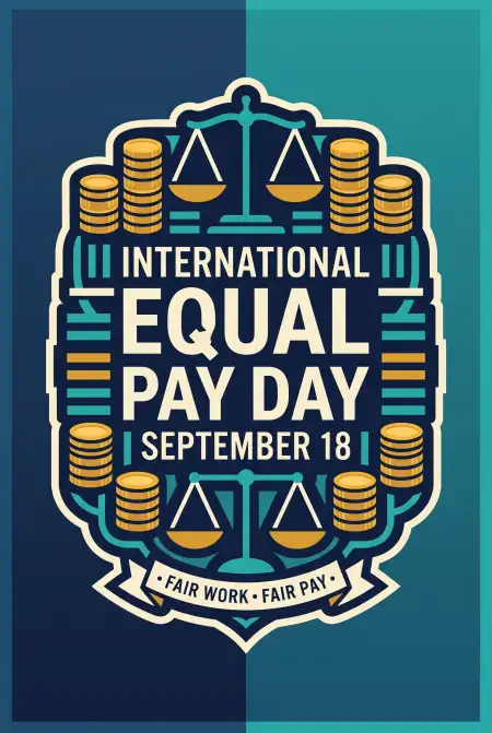 international equal pay day viral social media image - International Equal Pay Day 2026