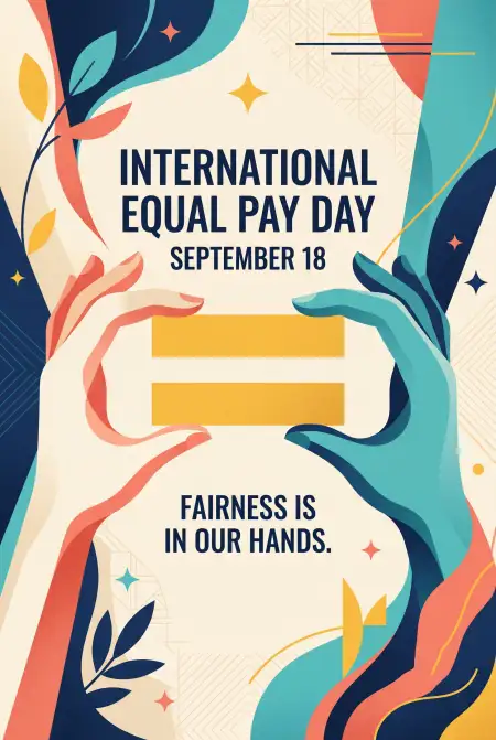 international equal pay day women rights poster - International Equal Pay Day 2026