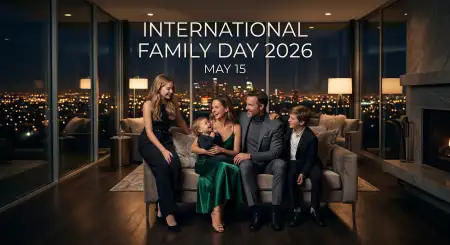 International Family Day 2026 Modern Family Poster - Free International Family Day 2026 Wishes Download