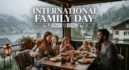 International Family Day 2026 Modern Typography Poster - Free International Family Day 2026 Wishes Download