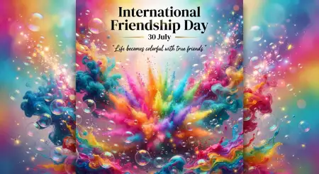 Free International Friendship Day Colorful Background Image Download