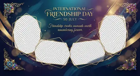 Free International Friendship Day Editable Template Image Download