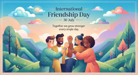 international friendship day vector illustration