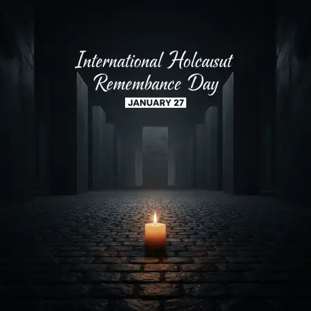 Free International Holocaust Remembrance Day Anti Hatred Message Background Download