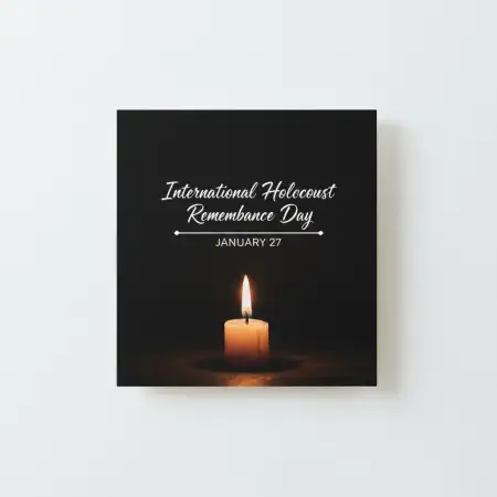 Free International Holocaust Remembrance Day Memorial Candle Poster Background Download