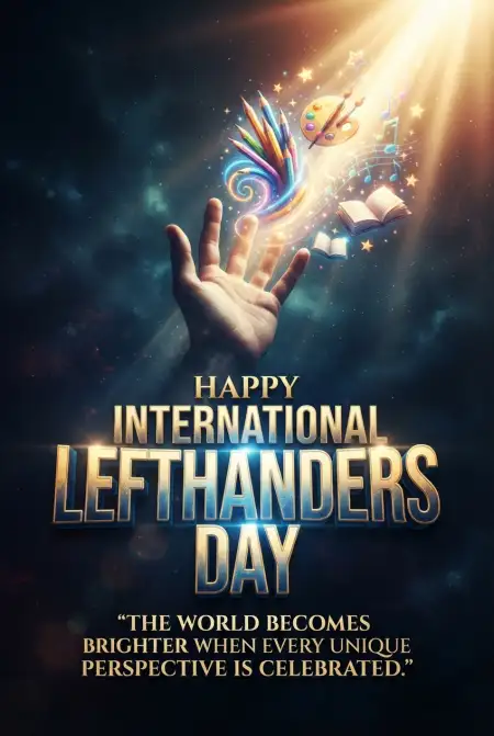 International Lefthanders Day Creative Background 2026 - Free International Lefthanders Day 2026 Download