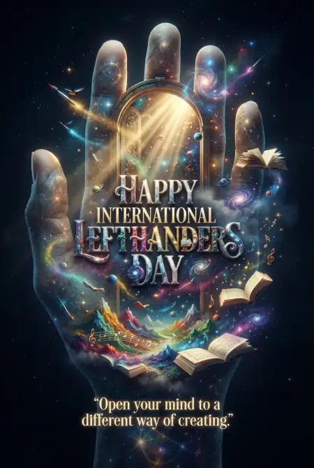 International Lefthanders Day Decorative Graphics - Free International Lefthanders Day 2026 Download