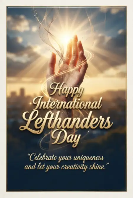 International Lefthanders Day Funny Poster 2026 - Free International Lefthanders Day 2026 Download