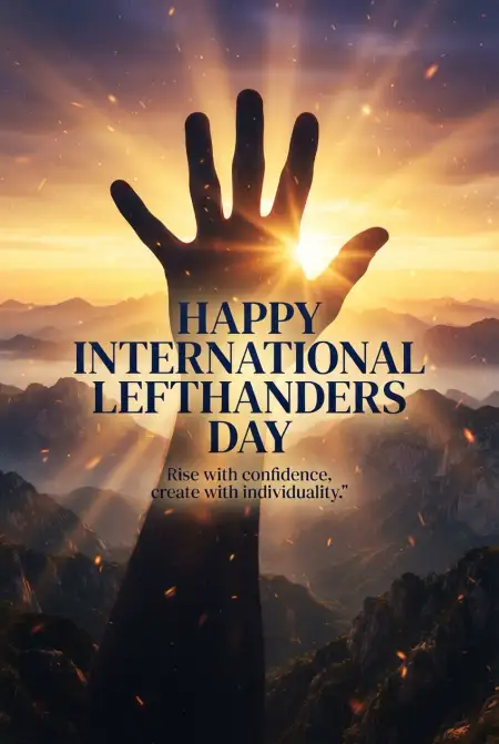International Lefthanders Day Poster Design 2026 - Free International Lefthanders Day 2026 Download