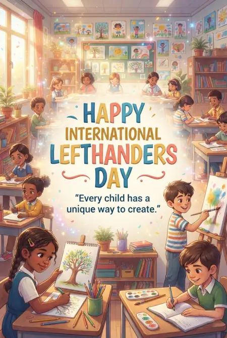 International Lefthanders Day School Poster 2026 - Free International Lefthanders Day 2026 Download