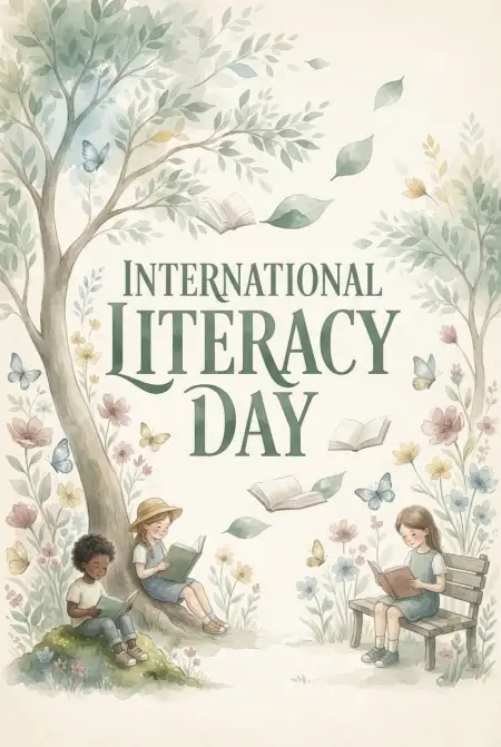 International Literacy Day 2026 Greeting Card Images - Free International Literacy Day 2026 Download