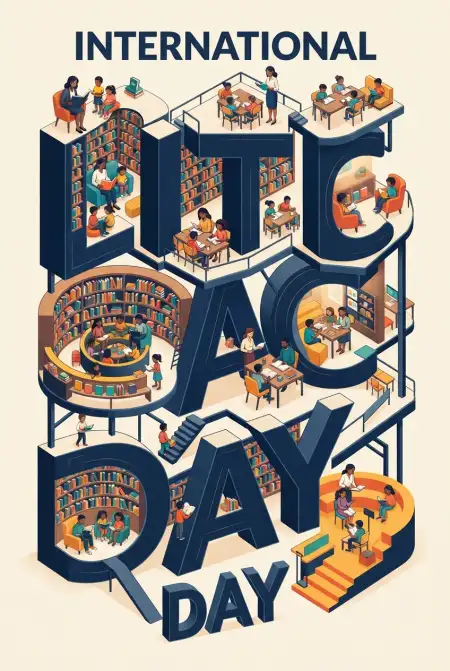 International Literacy Day 2026 School Poster - Free International Literacy Day 2026 Download