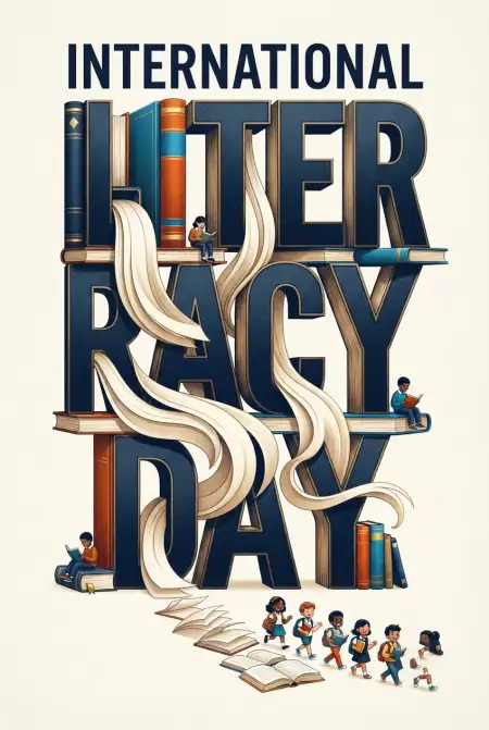 International Literacy Day 2026 Typography Design - Free International Literacy Day 2026 Download