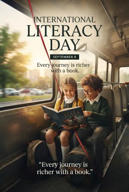 Free International Literacy Day Awareness Poster Image Download