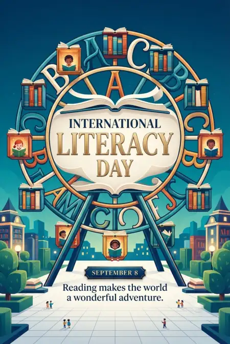 Free International Literacy Day Background Image Download