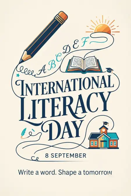 Free International Literacy Day Graphic Design Image Download