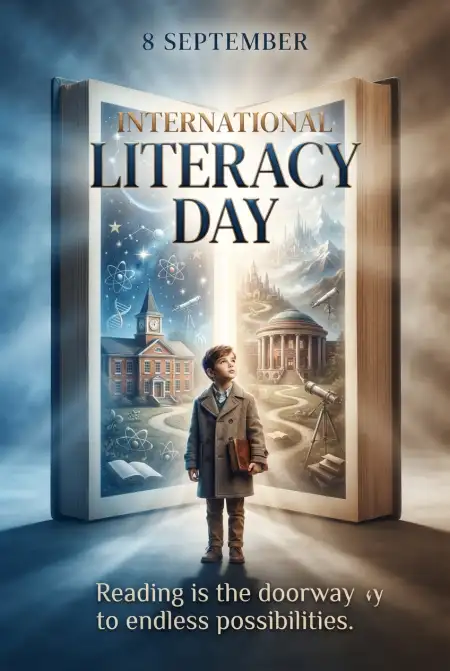 Free International Literacy Day Message Image Download
