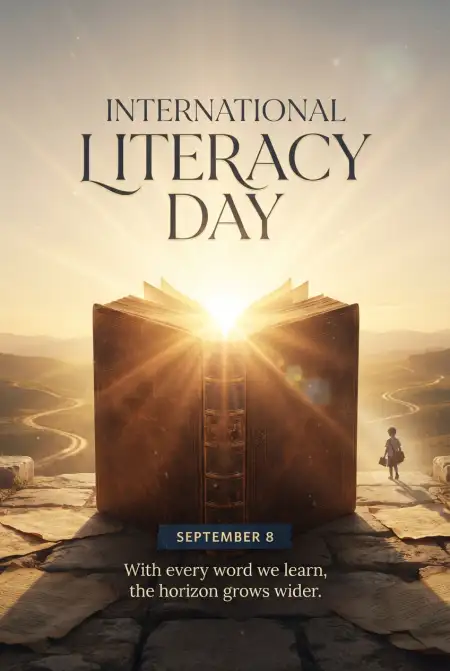 Free International Literacy Day Messages 2026 Image Download