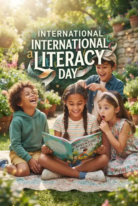 Free International Literacy Day Theme Poster Image Download