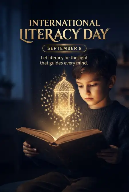 Free International Literacy Day Wishes 2026 Image Download