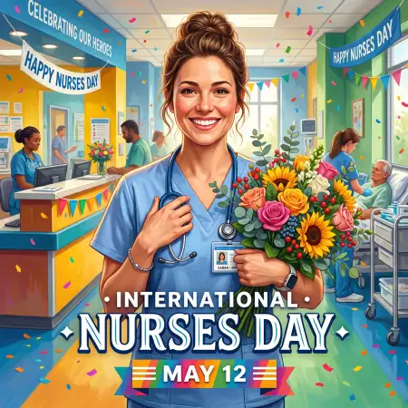 International Nurses Day 2026 Greeting Message In English - Free International Nurses Day 2026 Wishes Download
