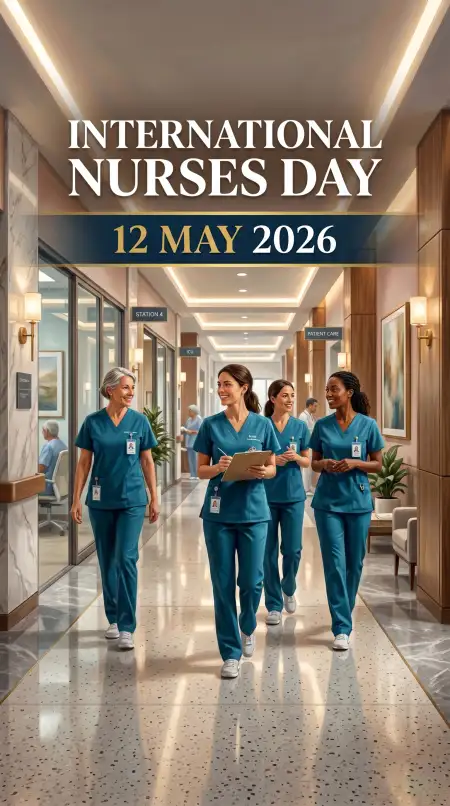 International Nurses Day 2026 Modern Poster Design - Free International Nurses Day 2026 Wishes Download