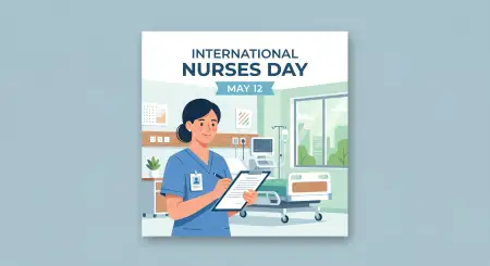 International Nurses Day 2026 Modern Vector Poster - Free International Nurses Day 2026 Wishes Download