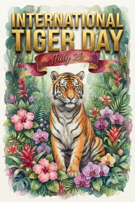 International Tiger Day 2026 Wildlife Poster - Free International Tiger Day 2026 Download
