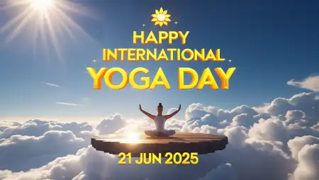 International Yoga Day Image With Wishes In Sanskrit - Free Yoga Day Wishes Download