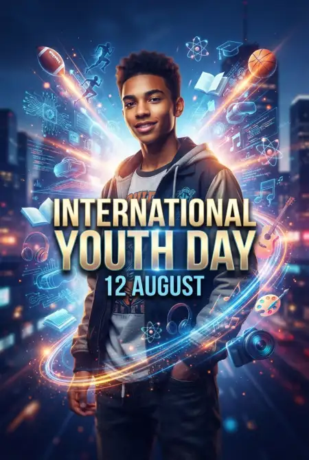 International Youth Day 2026 Digital Poster - Free International Youth Day 2026 Download
