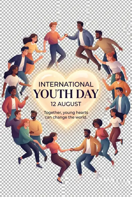 International Youth Day 2026 Illustration - Free International Youth Day 2026 Download