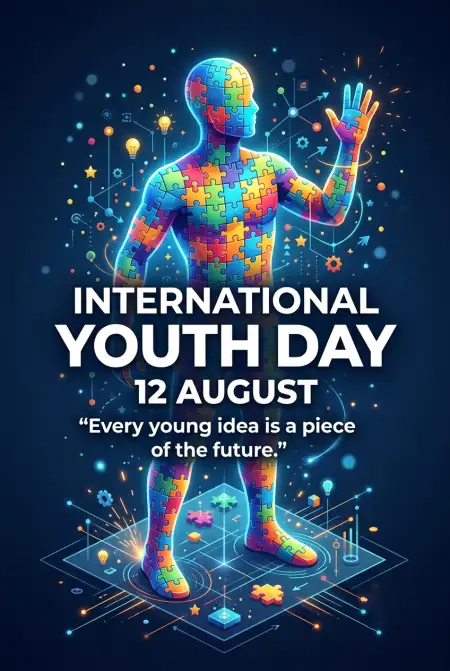 International Youth Day 2026 Modern Poster Design - Free International Youth Day 2026 Download
