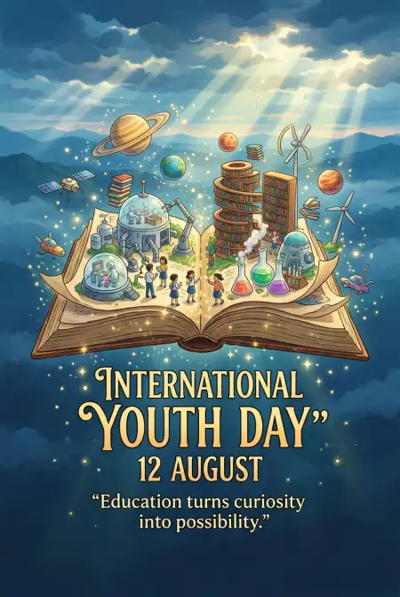 International Youth Day 2026 School Celebration Banner - Free International Youth Day 2026 Download