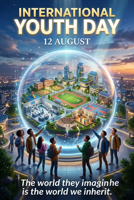 International Youth Day 2026 School Poster - Free International Youth Day 2026 Download