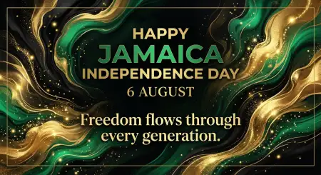 Jamaica Independence Day 2026 Black Green Gold - Free Jamaica Independence Day 2026 Download
