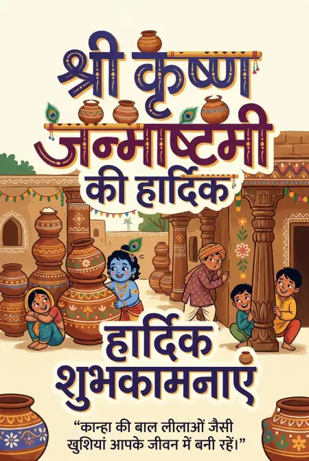 Free Janmashtami Ke Liye Shubhkamnaye Sandesh In Hindi Image Download