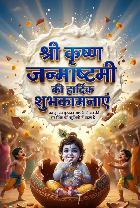 Free Janmashtami Ki Hardik Shubhkamnaye In Hindi Image Download