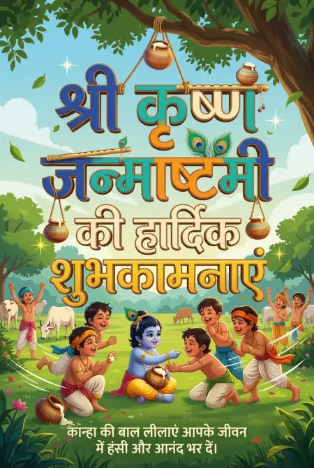 Free Janmashtami Ki Mangalmay Shubhkamnaye In Hindi Image Download