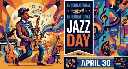 Jazz Day Graphic Design Ideas - Free International Jazz Day 2026 Download