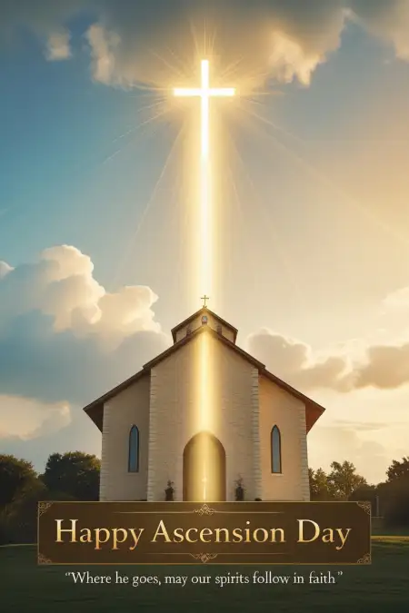 Jesus Ascension To Heaven Image - Free Related Happy Ascension Day Image