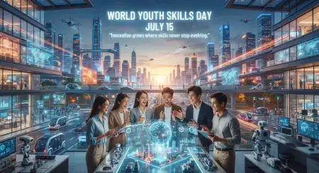 July 15 World Youth Skills Day 2026 Poster - Free World Youth Skills Day 2026 Poster Download