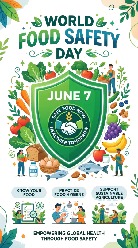 June 7 Safe Food Better Health Png Poster - Free World Food Safety Day Png Download