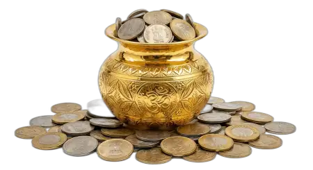 Free Kalash Full Of Gold Coins Png Hd Transparent PNG Download