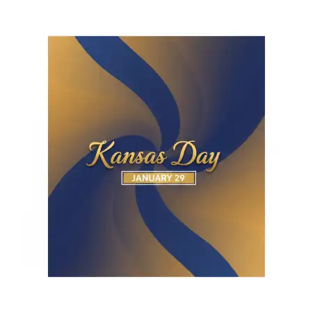 Free Kansas Day Emblem Design Background Download
