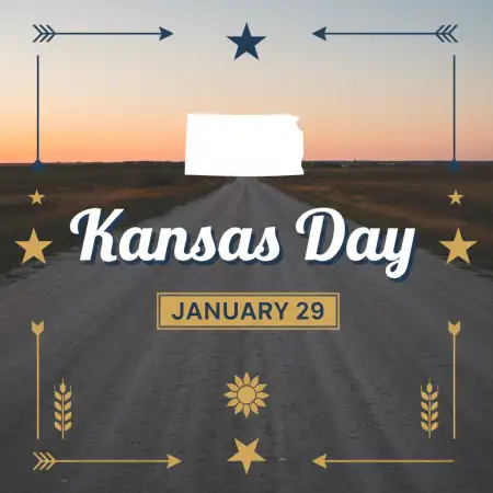 Free Kansas Day Facts Infographic Background Download