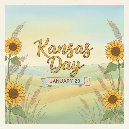 kansas day festive illustration