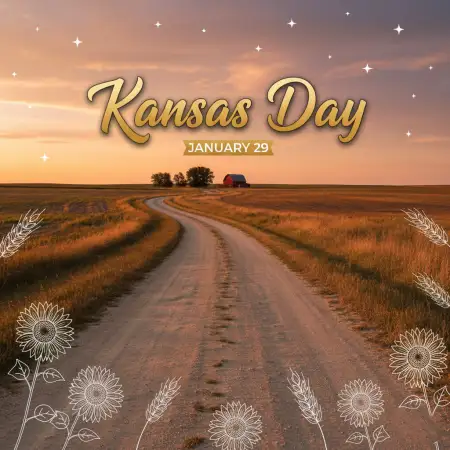Free Kansas Day Greeting Card Background Download